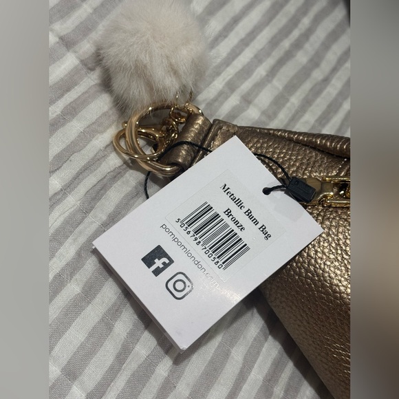 Brand new with tags Pom Pom London metallic bum bag, three straps and dust bag - Picture 3 of 6